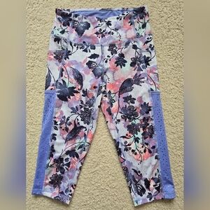 🌈Floral Floralcore Crop Cropped Workout Yoga Leggings Pants Size XS